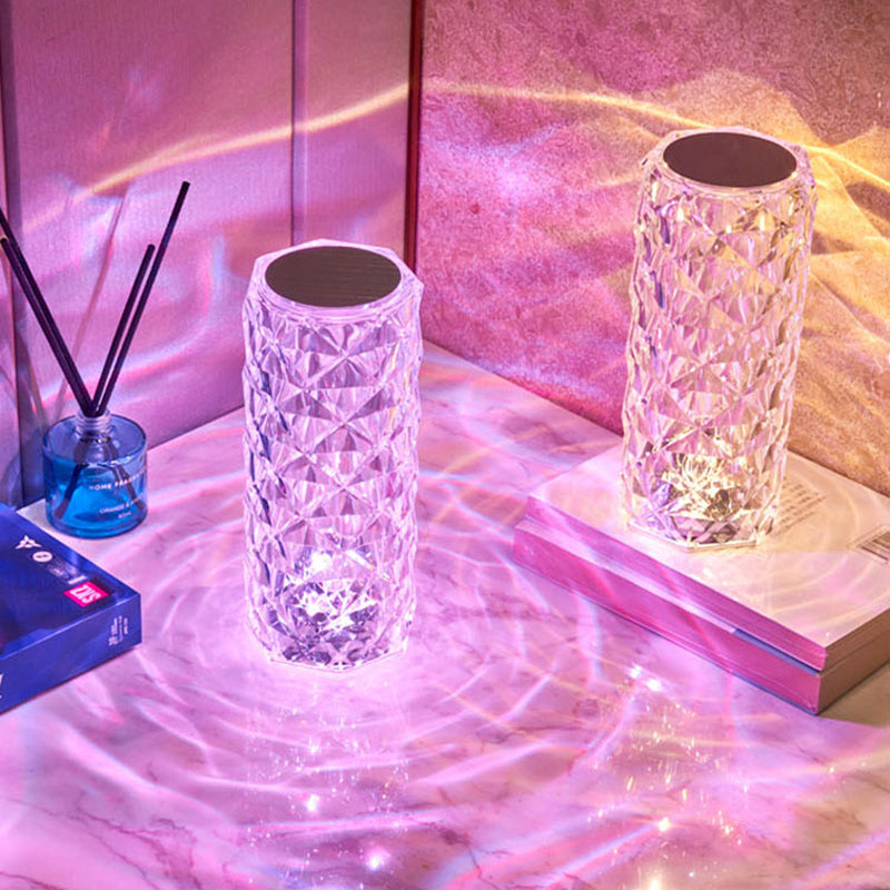 Crystal Lamp: 16 Color Changing RGB Night Light with Remote & Touch Control