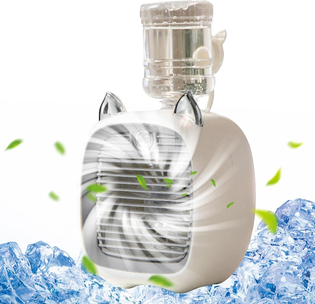 Mini Portable Mist Cooling Electric Fan: Rechargeable Evaporative Air Cooler & Humidifier for Home Bedroom